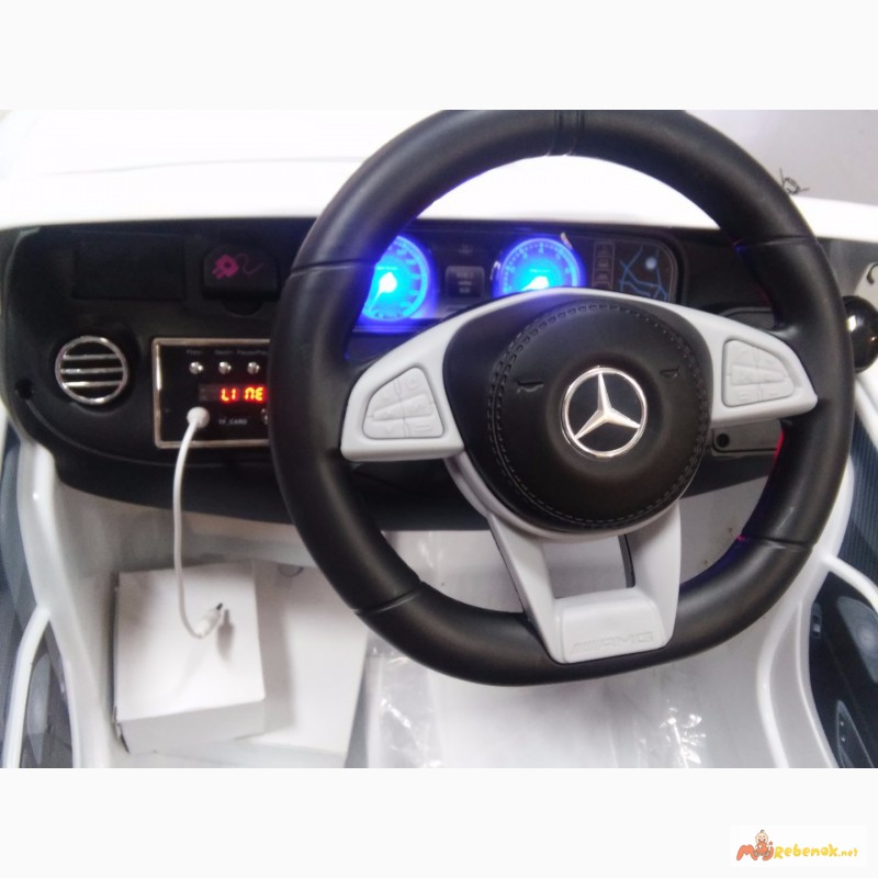 Фото 3. Детский электромобиль Mercedes Benz S63 AMG белый