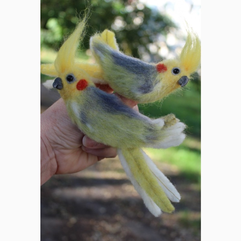 Фото 7. Брошь валяна попугай корелла игрушка интерьерная подарок хендмэйд украшение из шерсти