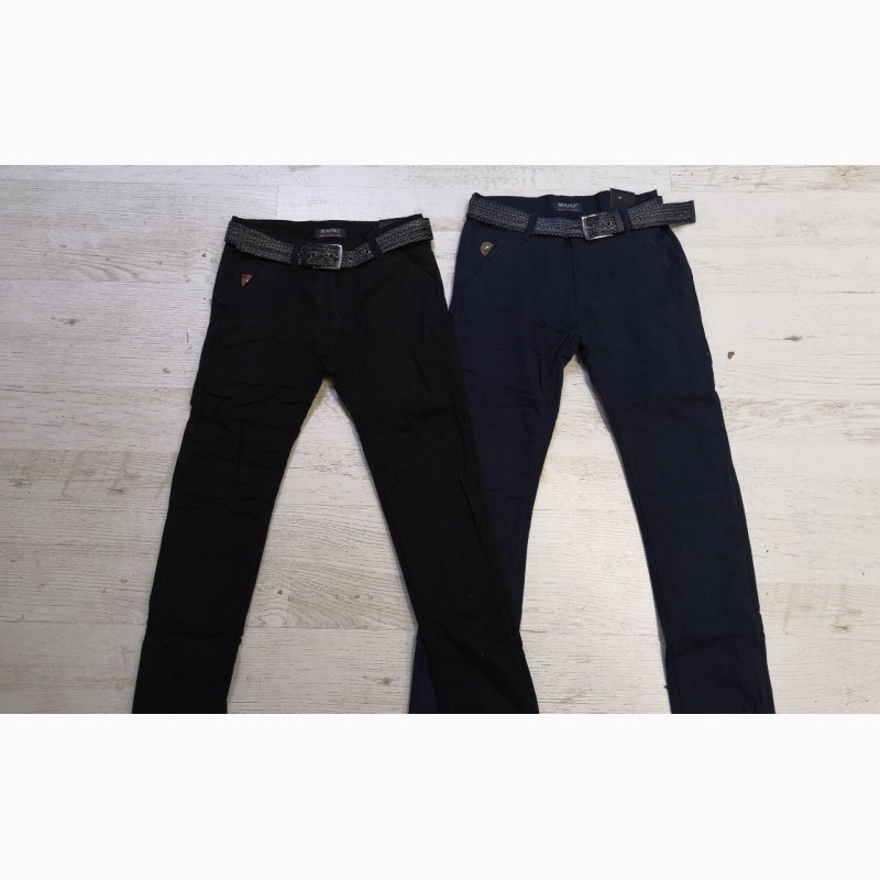 Черные штаны-коттоны джинсы на флисе на мальчика р. 134, 140, 146, 152, 158, 164 Seagull