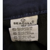 Черные штаны-коттоны джинсы на флисе на мальчика р. 134, 140, 146, 152, 158, 164 Seagull