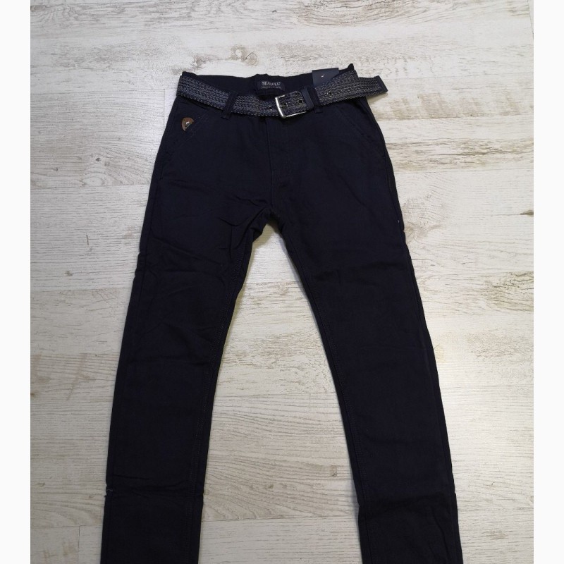 Фото 4. Черные штаны-коттоны джинсы на флисе на мальчика р. 134, 140, 146, 152, 158, 164 Seagull