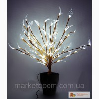 Светодиодное дерево с вазоном БОНСАЙ 60 см(белый)