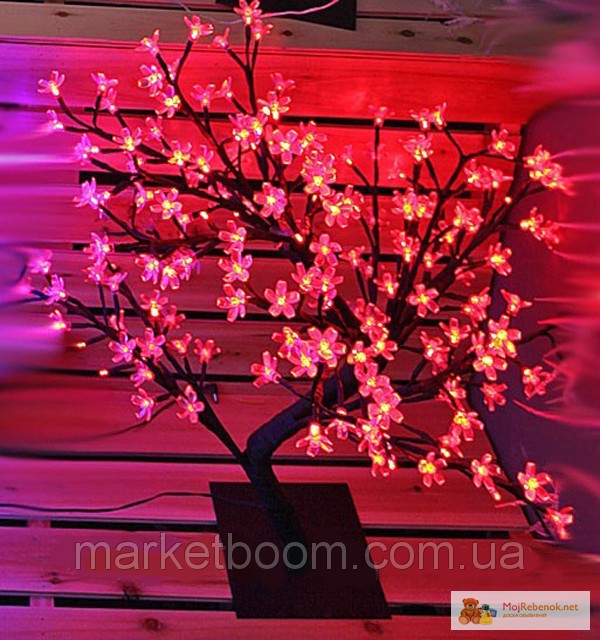 Фото 2. Светодиодное дерево с вазоном БОНСАЙ 60 см(белый)
