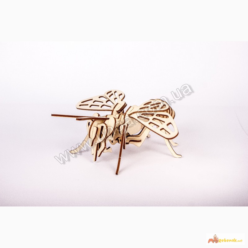 Фото 4. Пчела 3д пазлы-конструктор из дерева на пластинах лазерная резка собственное производство