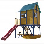 Детская площадка - домик с горкой Папин Домик