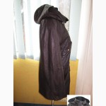 Оригинальная женская кожаная куртка с капюшеном. Лот 247