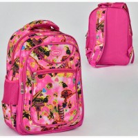 Школьный рюкзак для девочки мягкая спинка, 3 кармана, 2 отделения