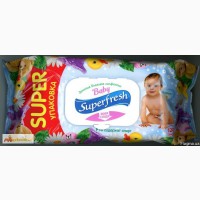 Вологі серветки для дітей Superfresh 120 шт з клапаном