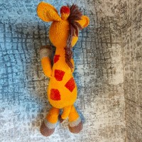 Жирафа великий вязана іграшка плюшевий ручна робота