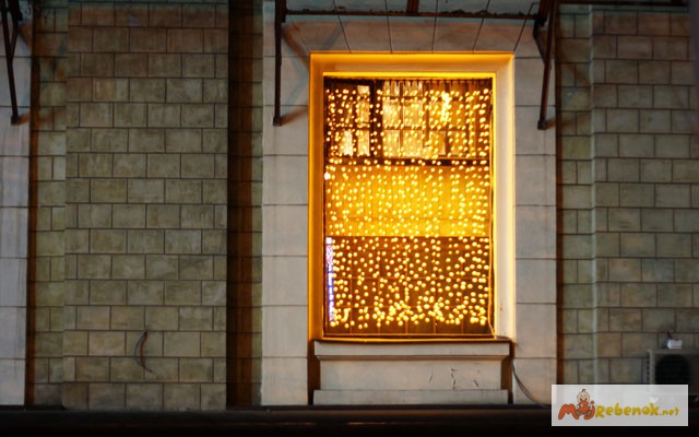 Фото 2. Гирлянда световой дождь 2х1 метр, гирлянда штора на окно