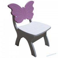 Детский стол со стулом Бабочка (белый с розовым)