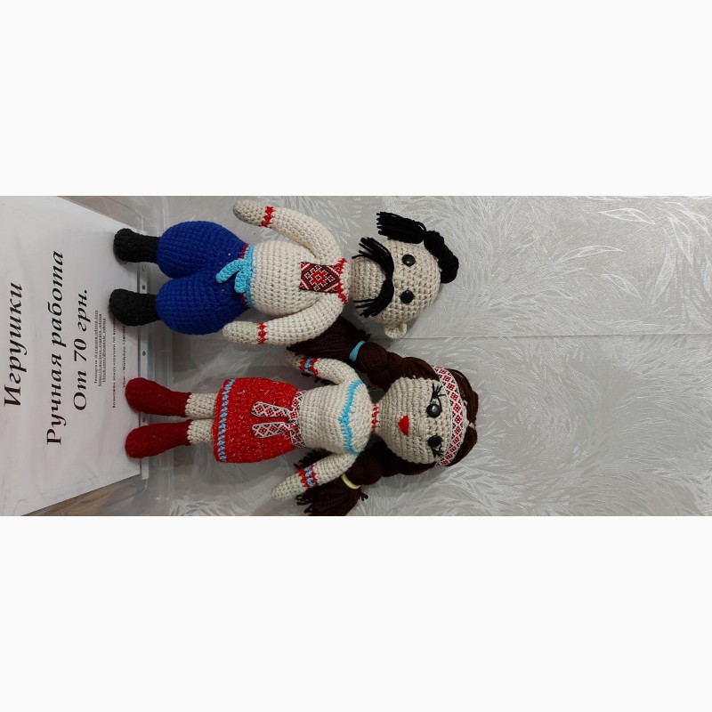 Фото 7. Украинская кукла - пара в национальном костюме. связанные крючком. возможен заказ