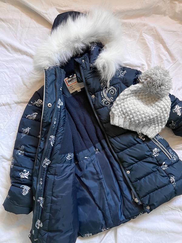 Фото 10. Дитяча зимова куртка - пальто з капюшоном. 28р. 98 см