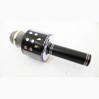 Беспроводной стерео микрофон с динамиком и блютуз Караоке Wester WS-858, Золотой
