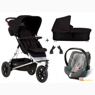 Mountain Buggy + One 3-in-1 set pram + Cybex Aton 4 carrycot