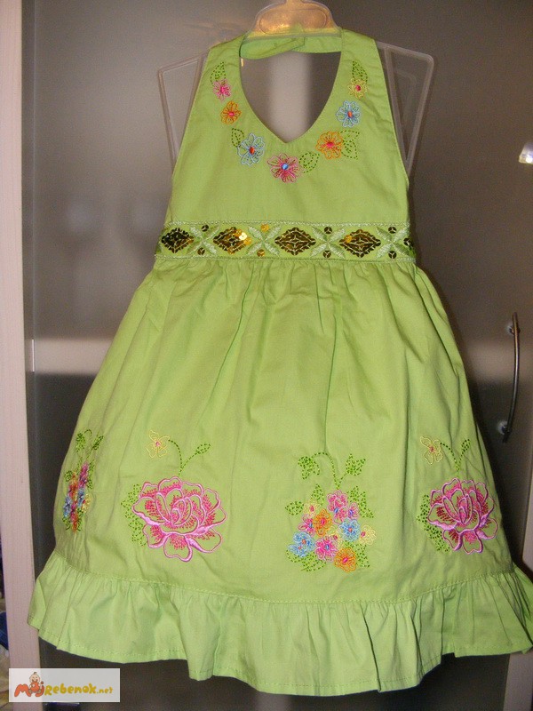 Фото 2. Платье-сарафан с вышивкой для девочки на 3 г от BLUEBERI boulevard. Америка