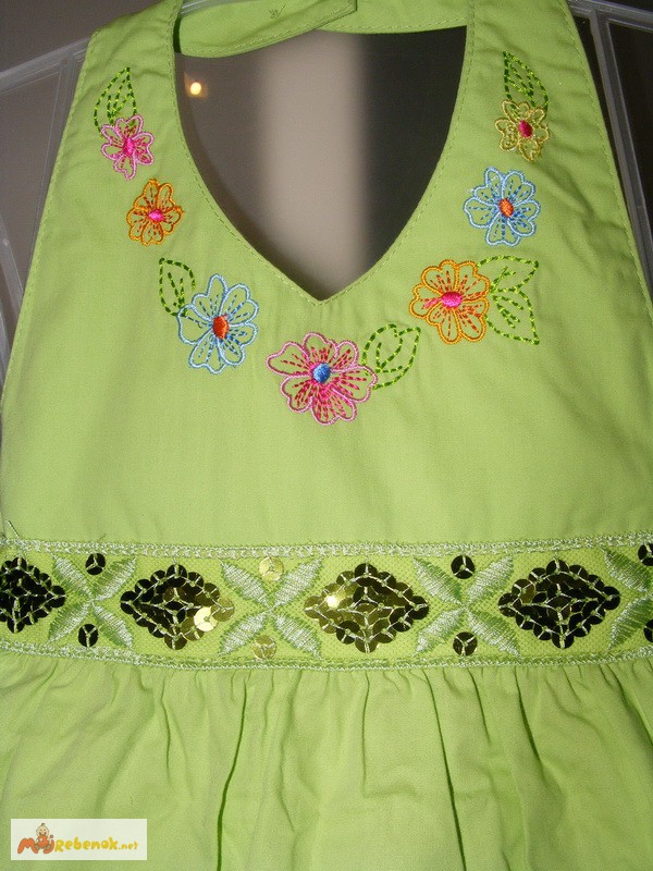 Фото 5. Платье-сарафан с вышивкой для девочки на 3 г от BLUEBERI boulevard. Америка