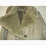 Тёплое женское пальто на меху с капюшеном (дублёнка). Лот 401