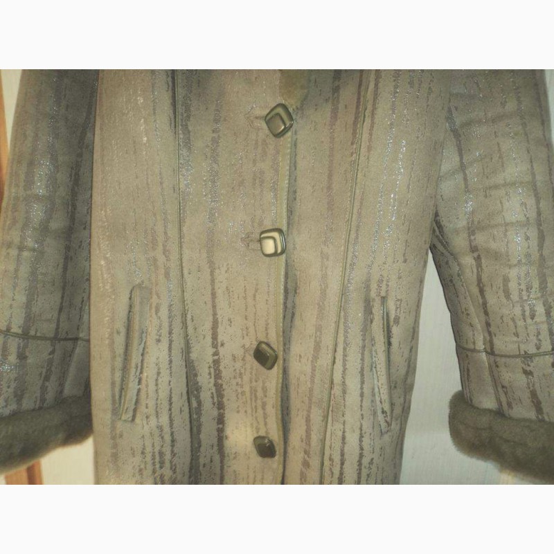 Фото 5. Тёплое женское пальто на меху с капюшеном (дублёнка). Лот 401