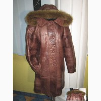Стильная женская кожаная куртка с капюшоном. Германия. Лот 57