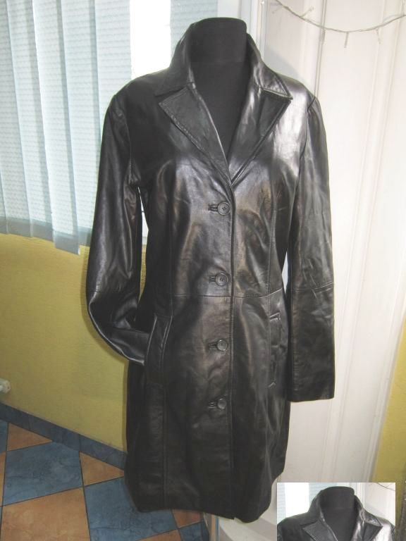 Оригинальная женская кожаная куртка-плащ MONTGOMERY. Англия. Лот 866