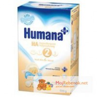 Гипоаллергенная детская смесь Humana HA 2, 3, 500гр.