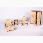 Спальня мебель для кукол 3д пазлы-конструктор из дерева лазерная резка