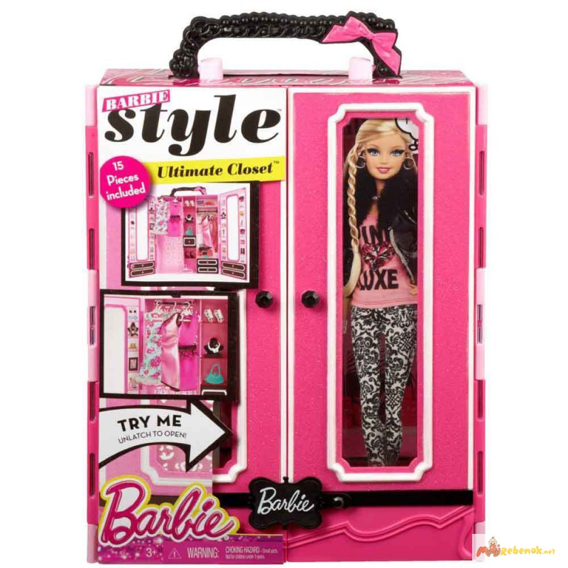 Фото 2. Шкаф-чемодан для одежды Модница Mattel