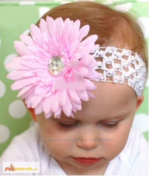 Пионы яркие цветы повязки на голову для маленьких модниц в наличии