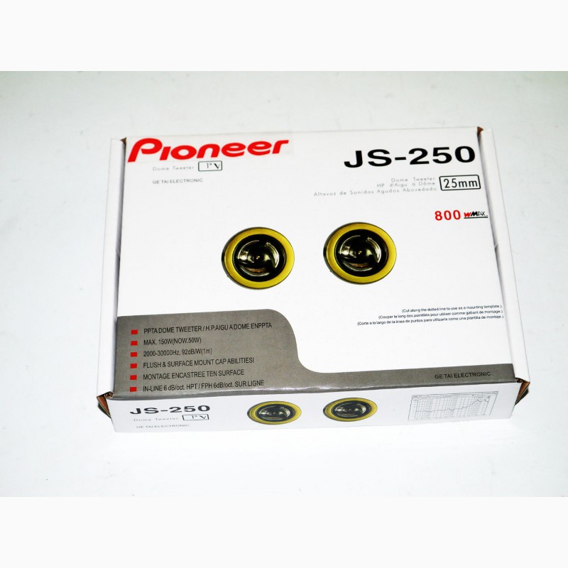 Фото 5. Колонки (динамики) Pioneer JS-250 твитеры (пищалки) 35W-800W