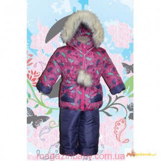 Зимняя курточка и комбинезон для девочки Зонтики