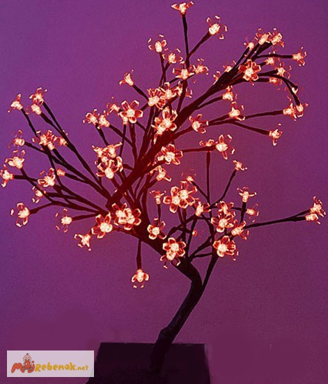 Фото 2. Светодиодное дерево Цветущая Сакура 45 см красный, новогодний подарок