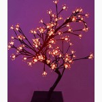 Светодиодное дерево Цветущая Сакура 45 см красный, новогодний подарок