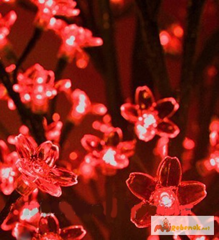 Фото 3. Светодиодное дерево Цветущая Сакура 45 см красный, новогодний подарок