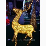 Светодиодный олень Золотой, новогодний подарок на год