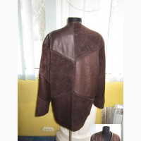 Большая оригинальная женская кожаная куртка-накидка SPORT. Лот 83