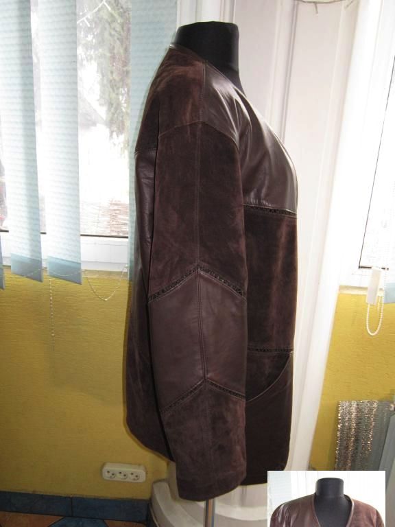 Фото 3. Большая оригинальная женская кожаная куртка-накидка SPORT. Лот 83