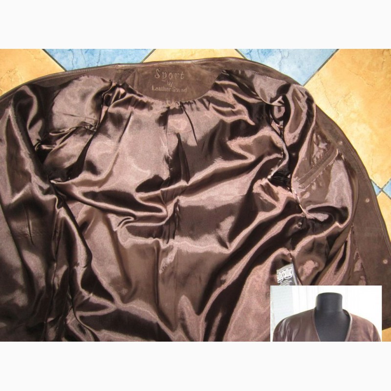 Фото 6. Большая оригинальная женская кожаная куртка-накидка SPORT. Лот 83
