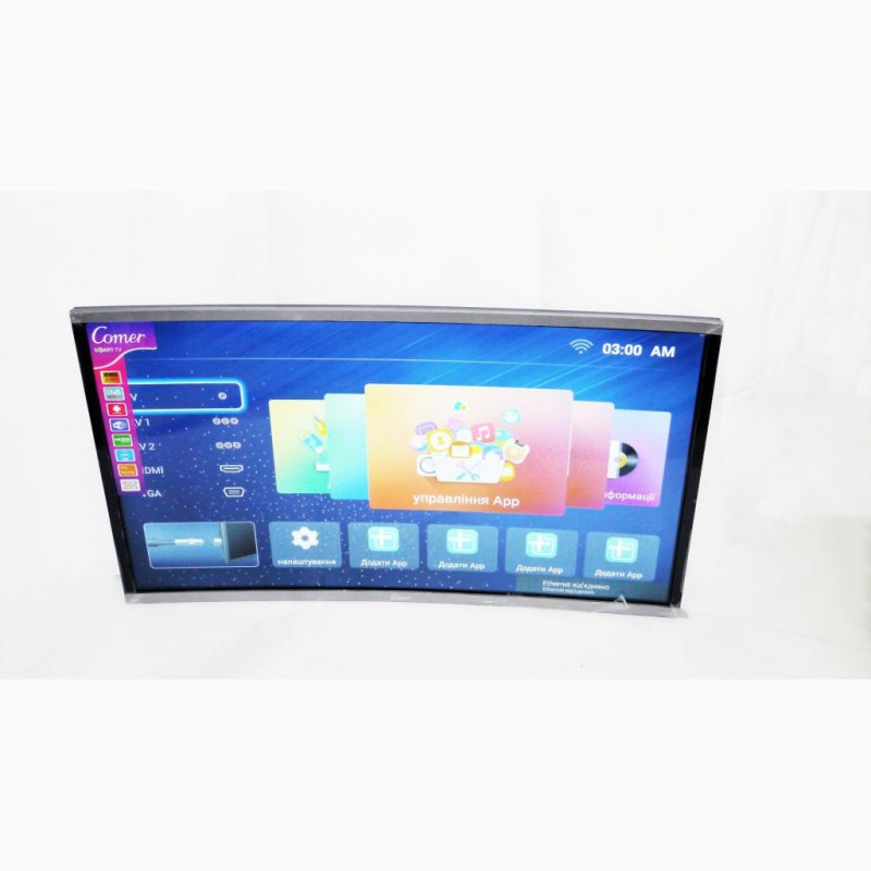 Фото 7. LCD LED Телевизор Comer 32 Изогнутый Smart TV, WiFi, 1Gb Ram, 4Gb Rom, T2, USB/SD, HDMI