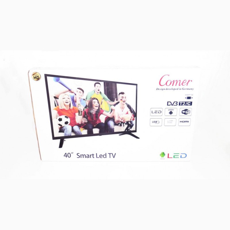 Фото 2. LCD LED Телевизор Comer 40 Smart TV, FHD, WiFi, 1Gb Ram, 4Gb Rom, T2, USB/SD, HDMI, VGA