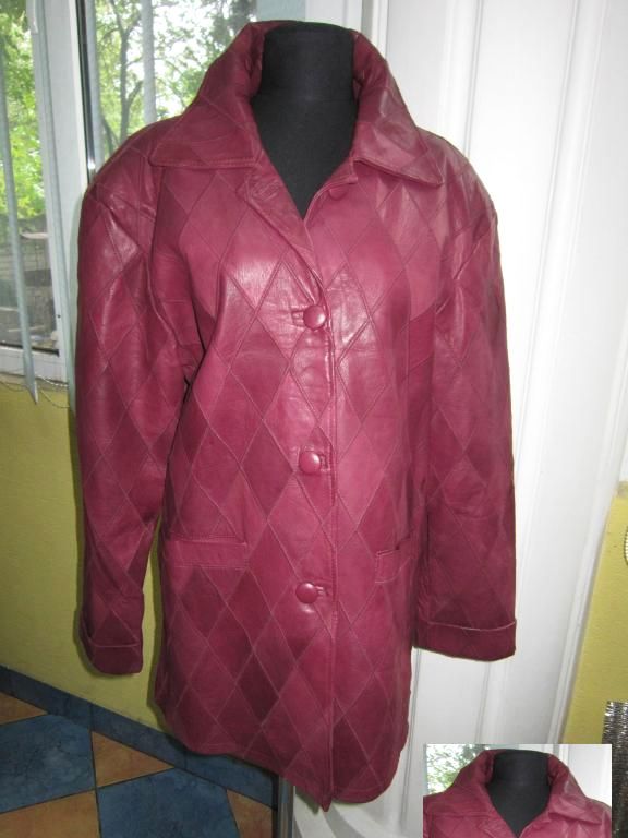 Фото 2. Большая стильная женская кожаная куртка ELEGANCE. Лот 239