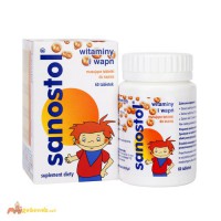 Рассасывающиеся таблетки для детей 4-х лет, школьников и взрослых Sanostol 60шт