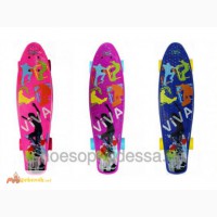 Пенни борд (Penny Board) скейтборд розовый, синий, фиолетовый