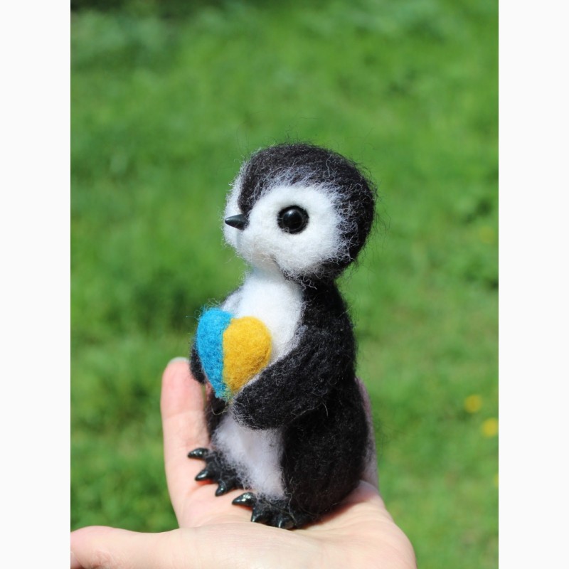 Фото 2. Пингвин игрушка хендмєйд валяная из шерсти интерьерная ручной работы пінгвін валяна птах