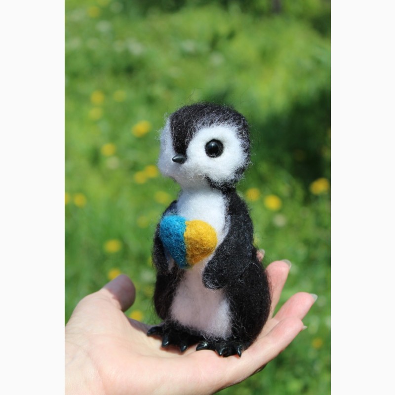 Фото 3. Пингвин игрушка хендмєйд валяная из шерсти интерьерная ручной работы пінгвін валяна птах