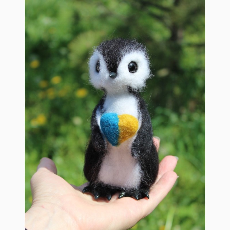 Фото 4. Пингвин игрушка хендмєйд валяная из шерсти интерьерная ручной работы пінгвін валяна птах