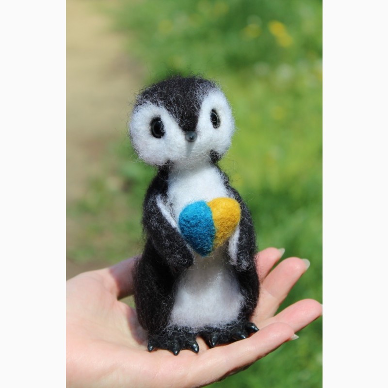 Фото 6. Пингвин игрушка хендмєйд валяная из шерсти интерьерная ручной работы пінгвін валяна птах