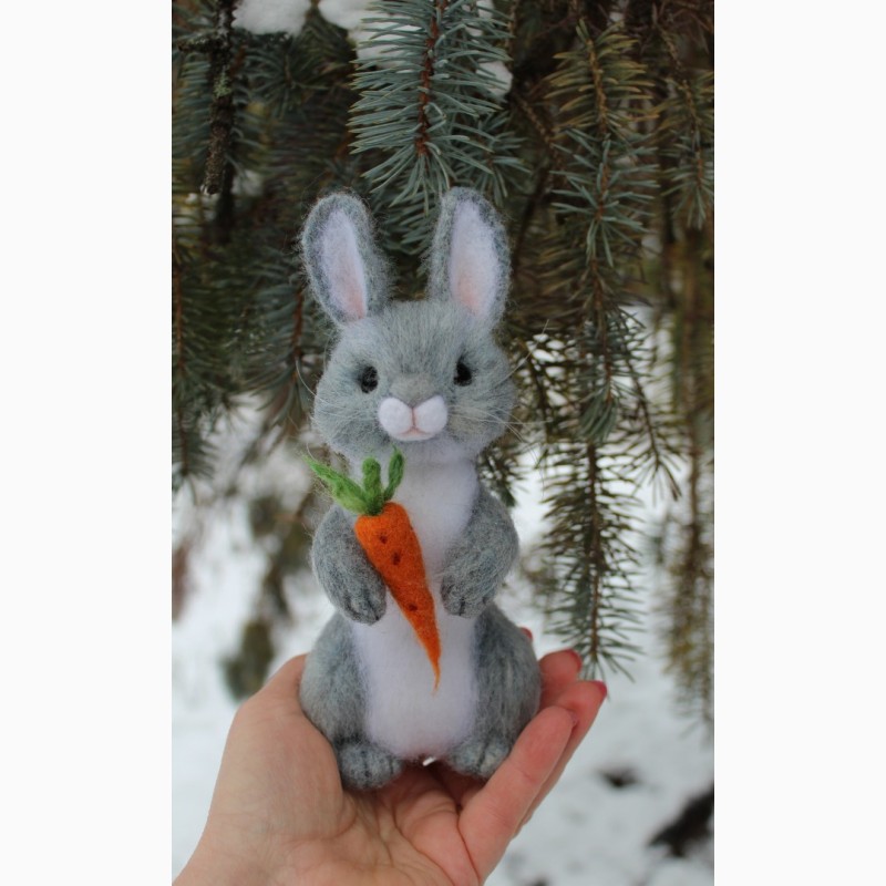 Фото 3. Заяц валяна іграшка зайчик интерєрний зайка хендмєйд авторська ручної роботи кролик