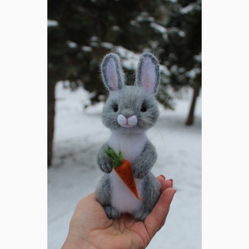 Фото 7. Заяц валяна іграшка зайчик интерєрний зайка хендмєйд авторська ручної роботи кролик