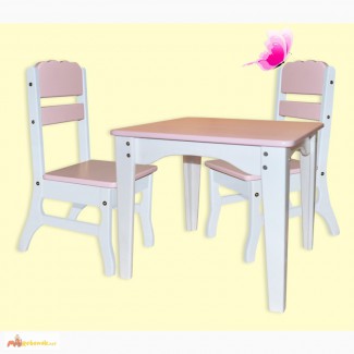 Комплект мебели для детей Бабочка - столик + 2 стульчика, детская мебель